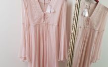Ghost dress Mixing vintage aesthetics with contemporary silhouettes, the London-based label uses a special garment dyeing process to gives its clothing a dreamy, crinkled texture