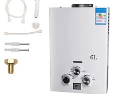 12KW LPG Instant Water Heater 6L/min Stainless Steel Tankless Propane Boiler with CE for Home Camping Outdoor Use