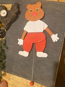 Wooden handmade Guinea pig jumping jack hamster beaver