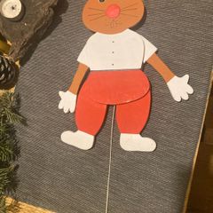 Wooden handmade Guinea pig jumping jack hamster beaver