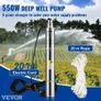 NEW SALE | Deep Well Submersible Pump, 550W 230V/50Hz, 35L/min 108 m Head Sand Resistant <5%, 20 m Electric Cord, 7.6 cm Stainless Steel Water Pumps for Industrial, Irrigation & Home Use, IP68 Waterproof Image 2