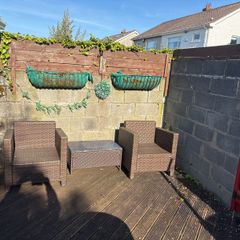 patio chairs and small table