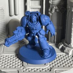 WH40K Sci Fi Space Destroyer Miniature (minigun)