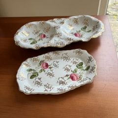 Antique presentation plates or dishes.