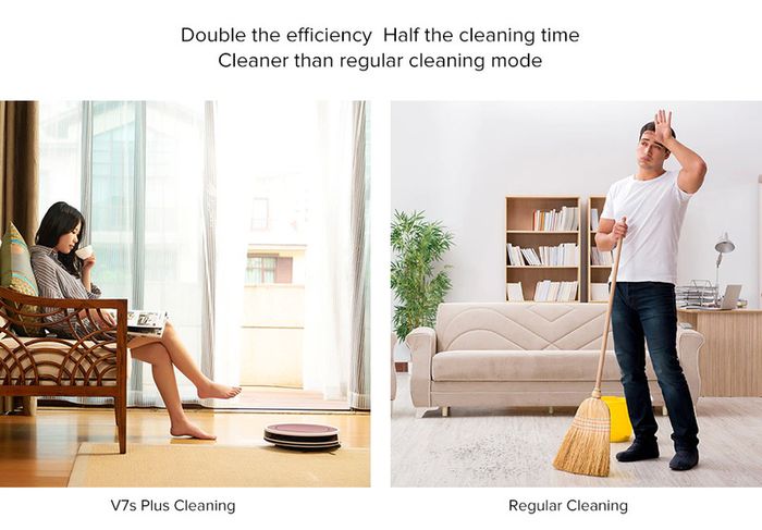 ILIFE V7s Plus Robot Vacuum Cleaner Sweep and Wet Mopping Floors&Carpet Run 120mins Auto Reharge,Appliances,Household Tool Dust