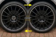 4 x Mercedes matt black caps 75mm - FREE POST