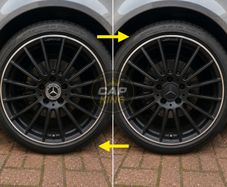 4 x Mercedes matt black caps 75mm - FREE POST