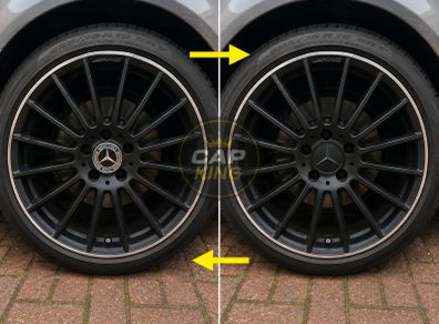 4 x Mercedes matt black caps 75mm - FREE POST