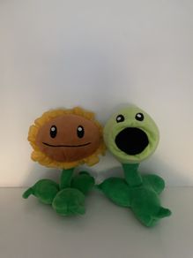 Peashooter and Sunflower plush Set - Plants vs Zombies