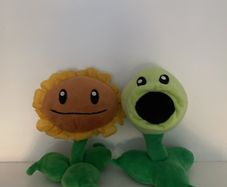 Peashooter & Sunflower teddy Set - Plants vs Zombies