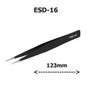 ESD Safe Anti-Static Stainless Steel Tweezers Electronic Repair Precision Tools ESD-16 Image 2