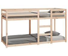 Bunk Bed without Mattress 75x190 cm Small Single Solid Wood Pine