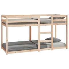 Bunk Bed without Mattress 75x190 cm Small Single Solid Wood Pine