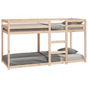 Bunk Bed without Mattress 75x190 cm Small Single Solid Wood Pine