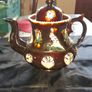 Antique Huge Measham Barge Ware Teapot circa 1890s Victorian English Treacle Glaze Image 2