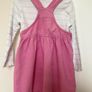 Pink embroidered floral dress with matching long sleeved top Image 2