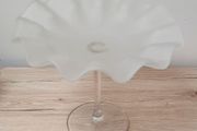 Frosted Glass &amp; Clear Pedestal Bowl Fruit Centerpiece Display/Cake stand