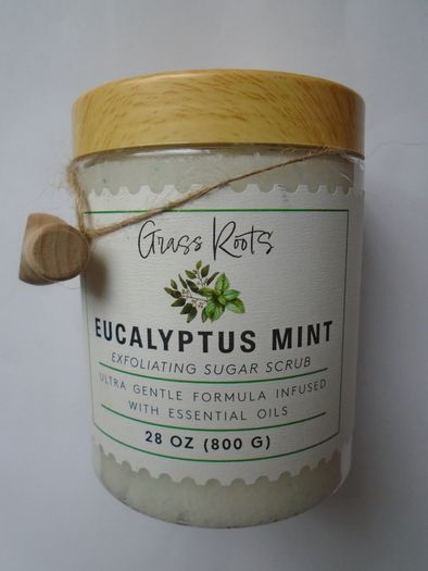 Body scrub, Grass Roots Eucalyptus Mint sugar scrub ,Beauty