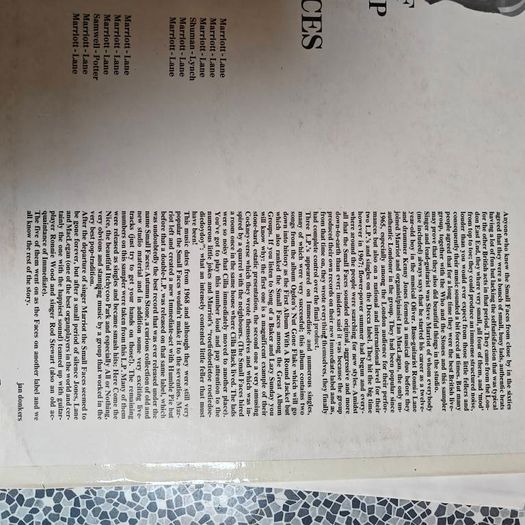 Small Faces,  History of British Pop, Dutch Compilation from 1975