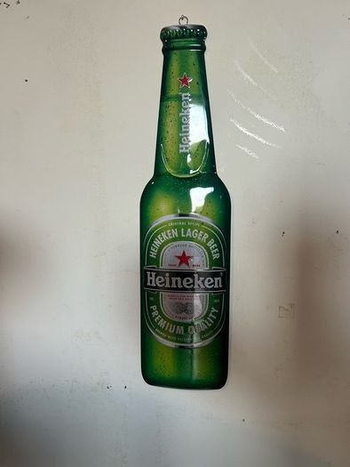 Heineken bottle sign