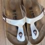 Birkenstock Gizeh Pearl white sandals shoes size 36 Image 2