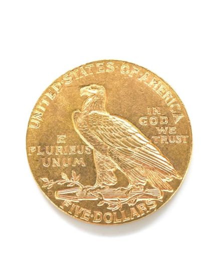 USA 1909 5 Dollars Gold Coin Indian Head