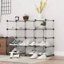 Shoe Storage 16 Cube Shoe Rack, DIY Shoe Rack Storage, Shoe Rack Organiser Shoe Storage Unit Space Saving For Hallway Bedroom (MULTIPLE COLOURS) Image 4
