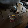 Vintage Chrome Wire Magazine Rack Side Table - 1970s Space Age Image 2