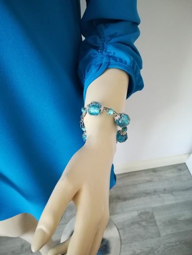 Blue-turquoise dress, size 10