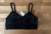 Brand New River Island Black Velvet Bra Top