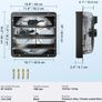 16-Inch Metal Exhaust Fan with Temperature & Humidity Controller Image 5