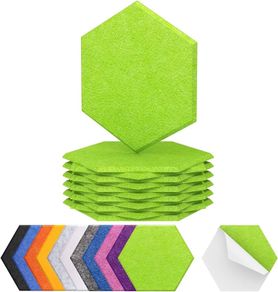 NEW SALE | 12 Pack Hexagon Acoustic Panels Self-adhesive, 30x26x0,9cm High Density Sound Proof Panels