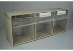 Madia 5 3-Box Tilt Bins With Locking Bar For Small Storage Container