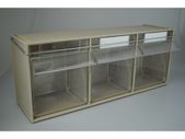Madia 5 3-Box Tilt Bins With Locking Bar For Small Storage Container