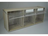 main image for ad Madia 5 3-Box Tilt Bins With Locking Bar For Small Storage Container