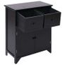 Side Cabinet Black 60x30x75 cm Paulownia Wood Image 6