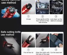 Car Safety Hammer - Window Breaker with Seatbelt Cutter,