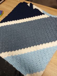 Crochet lap blanket