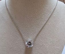 Brand New Sparkling Solitaire Pendant Necklace