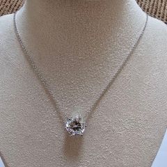 Brand New Sparkling Solitaire Pendant Necklace
