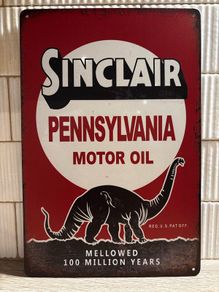 Sinclair Oil Tin Metal Sign