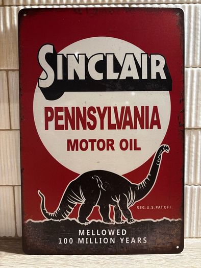 Sinclair Oil Tin Metal Sign