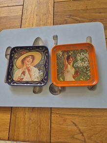 Vintage Style Coca Cola Small Tin Dishes