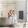 Milano Alpha - Black Horizontal Single Flat Panel Designer Radiator 900mm x 300mm Image 4