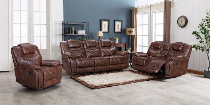 New leather sofas