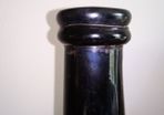 Black Glass Hand Blown Sauce Bottle.