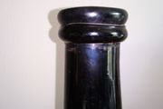 Black Glass Hand Blown Sauce Bottle.