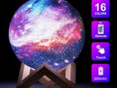 16 Colors LED USB Star Galaxy Moon Lamp w/ Stand Remote 3D Bedroom Night Light
