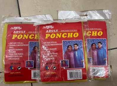 Rain Poncho adult one size