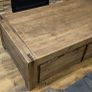 Coffee table solid wood with drawers heavy unique table Image 7